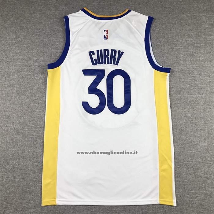 Maglia Golden State Warriors Stephen Curry #30 Association 2022-23 Bianco